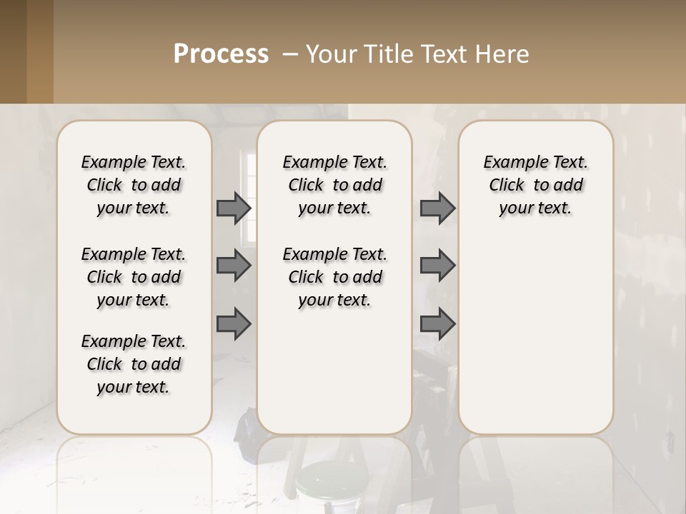 A Room With A Ladder And A Window PowerPoint Template