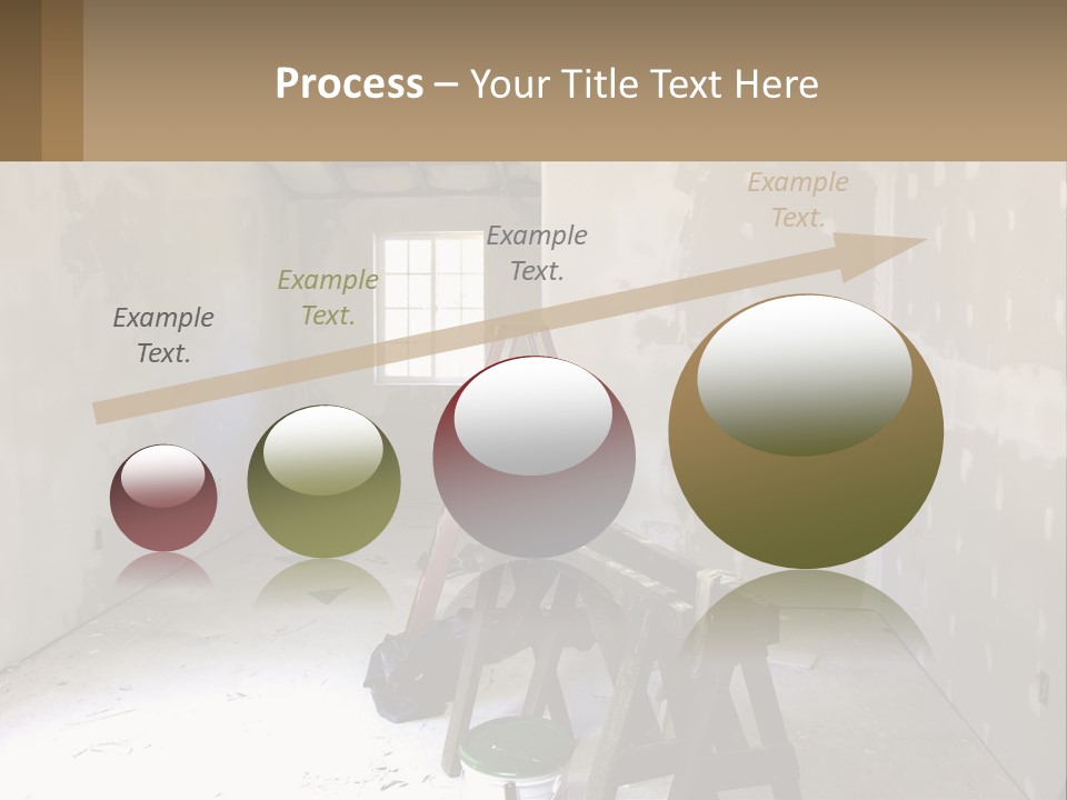 A Room With A Ladder And A Window PowerPoint Template