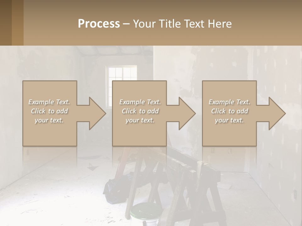 A Room With A Ladder And A Window PowerPoint Template