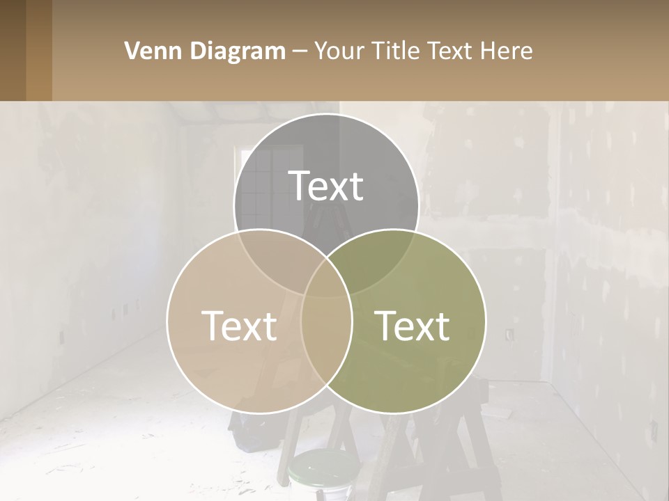 A Room With A Ladder And A Window PowerPoint Template