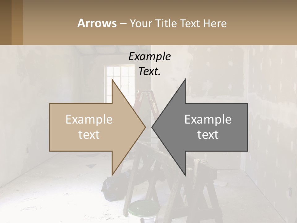 A Room With A Ladder And A Window PowerPoint Template