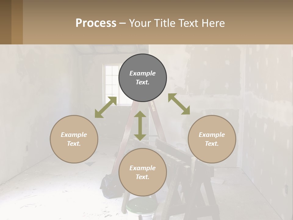 A Room With A Ladder And A Window PowerPoint Template