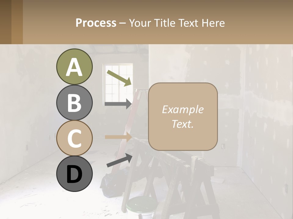 A Room With A Ladder And A Window PowerPoint Template