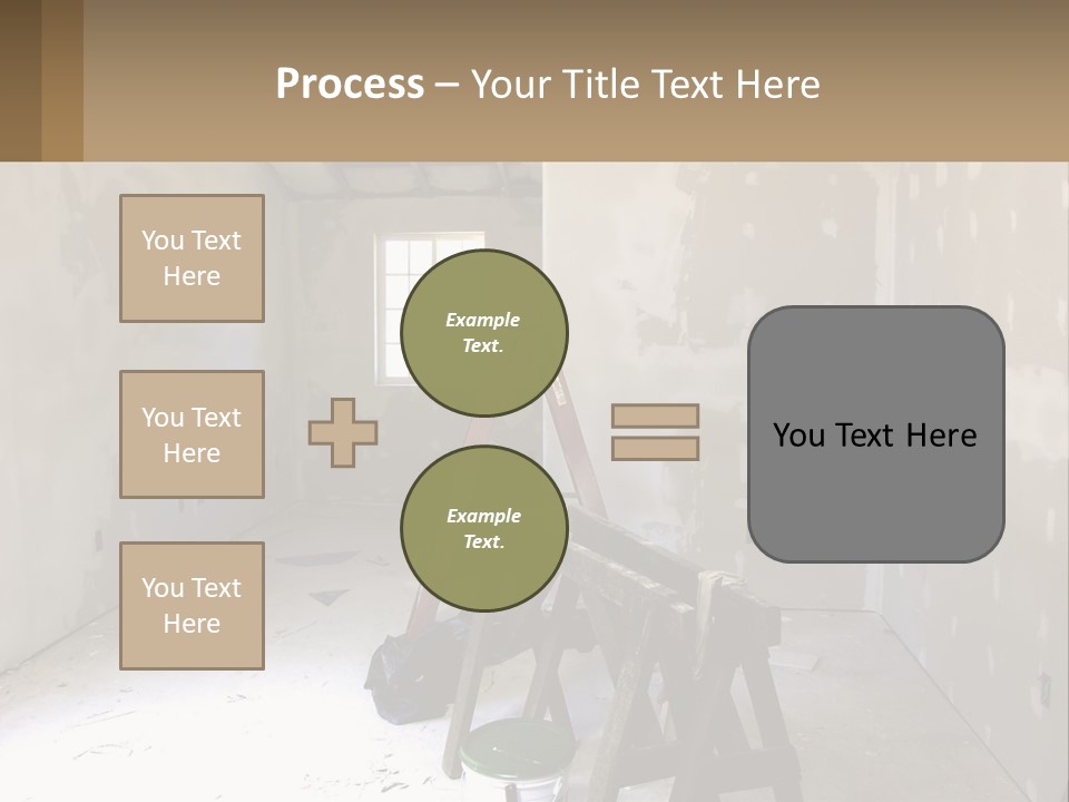 A Room With A Ladder And A Window PowerPoint Template