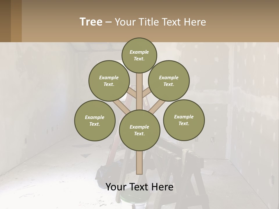 A Room With A Ladder And A Window PowerPoint Template