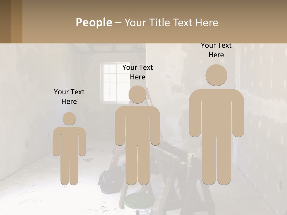 A Room With A Ladder And A Window PowerPoint Template