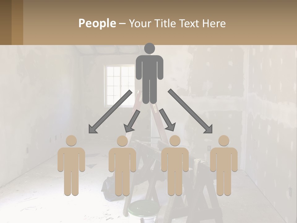 A Room With A Ladder And A Window PowerPoint Template