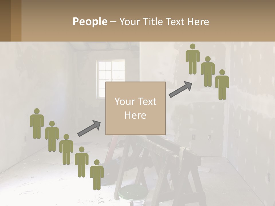 A Room With A Ladder And A Window PowerPoint Template