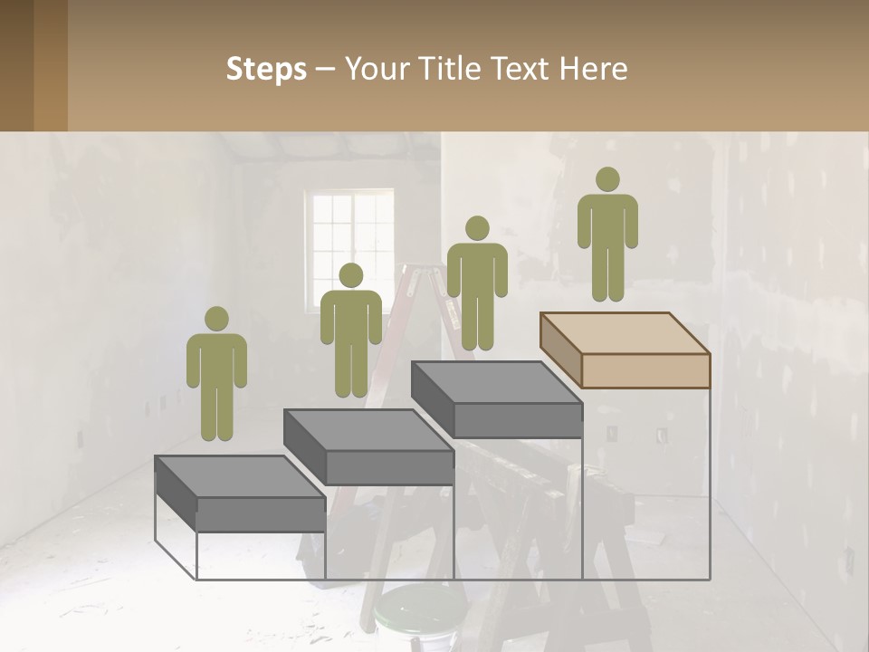 A Room With A Ladder And A Window PowerPoint Template