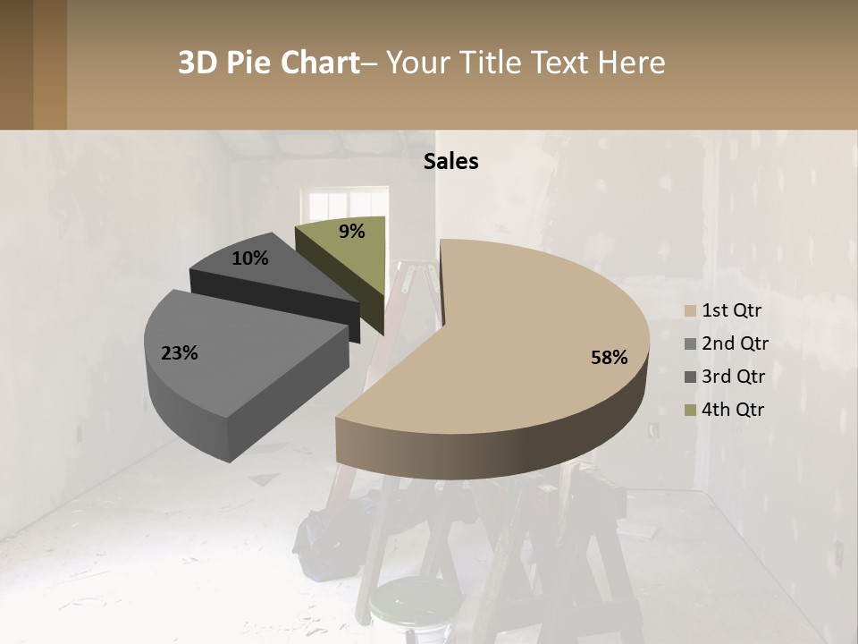 A Room With A Ladder And A Window PowerPoint Template