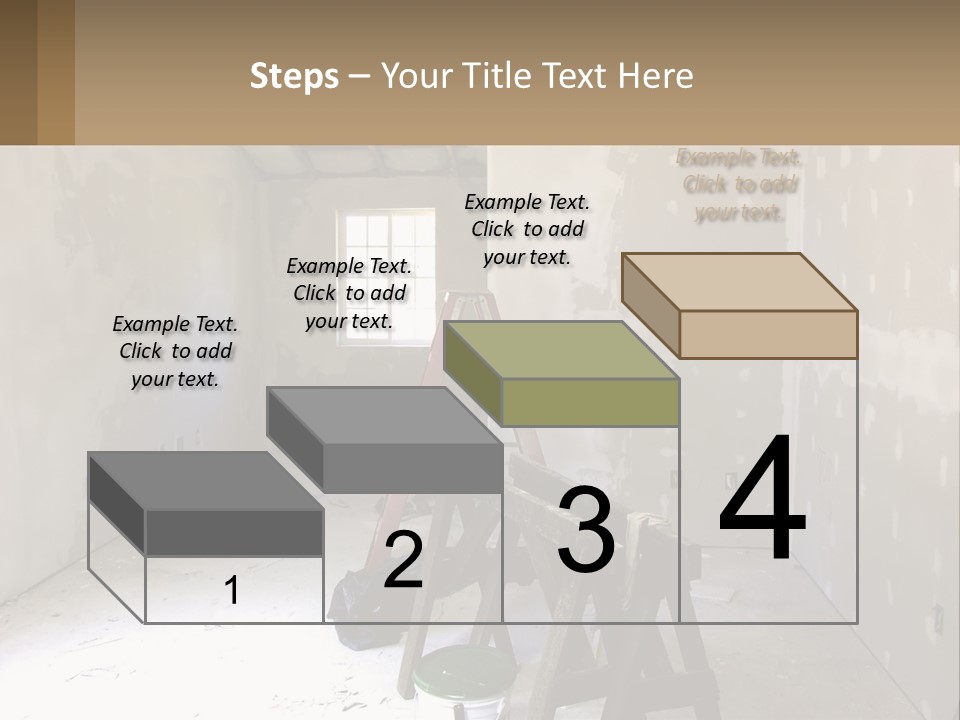 A Room With A Ladder And A Window PowerPoint Template