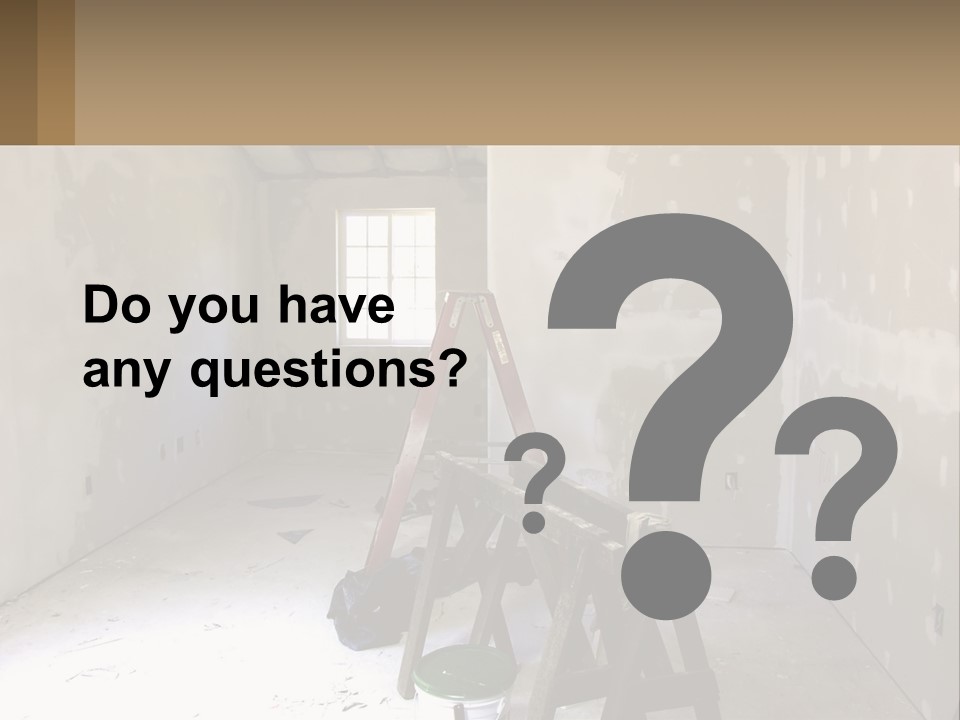 A Room With A Ladder And A Window PowerPoint Template