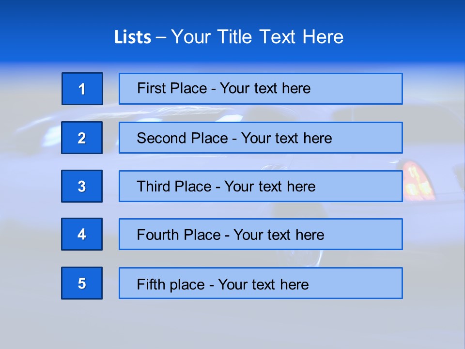 A Blue Car Driving Down A Street At Night PowerPoint Template