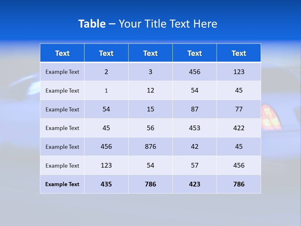 A Blue Car Driving Down A Street At Night PowerPoint Template