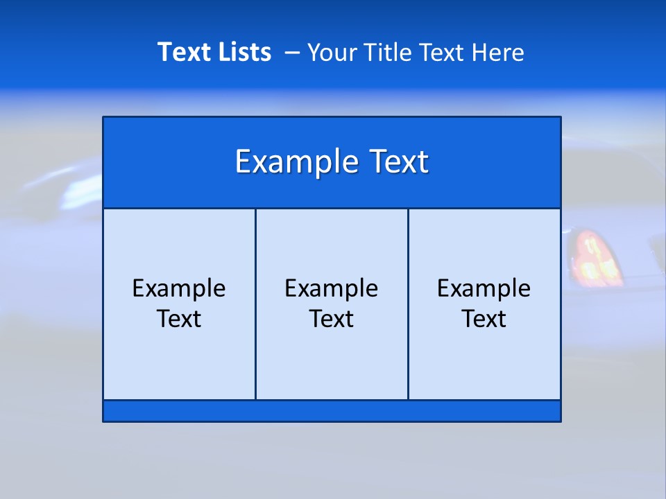 A Blue Car Driving Down A Street At Night PowerPoint Template