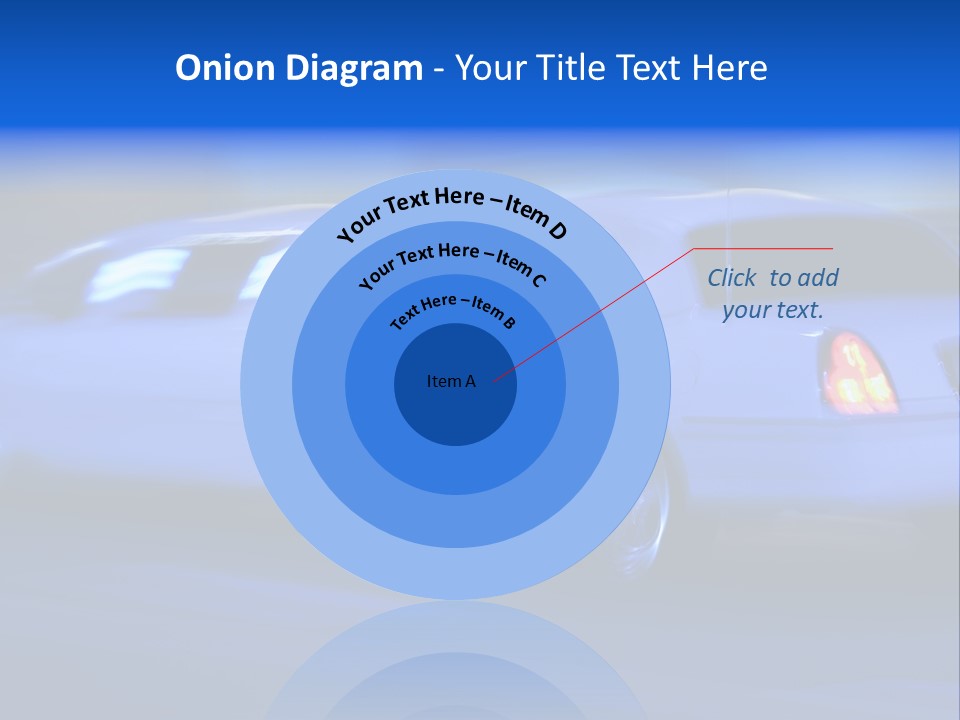 A Blue Car Driving Down A Street At Night PowerPoint Template