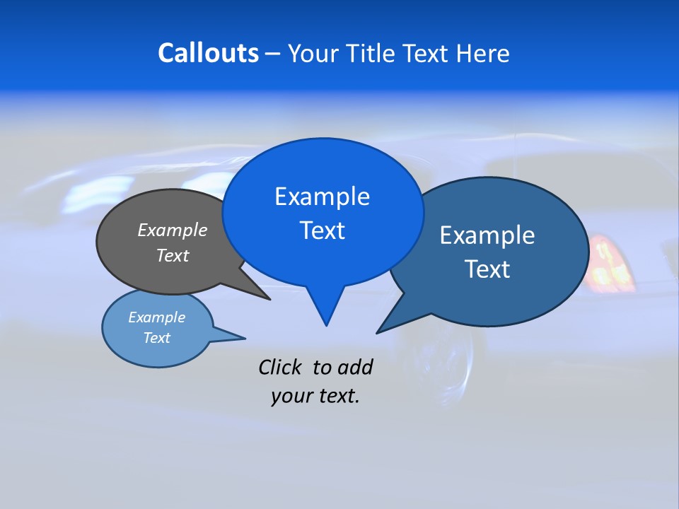 A Blue Car Driving Down A Street At Night PowerPoint Template