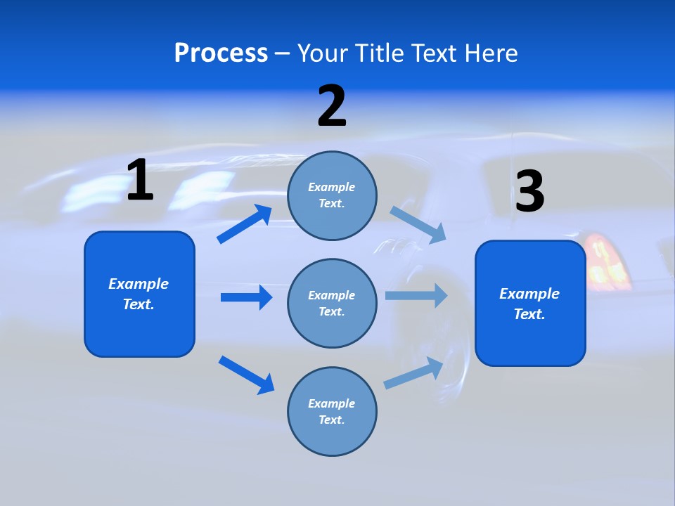 A Blue Car Driving Down A Street At Night PowerPoint Template