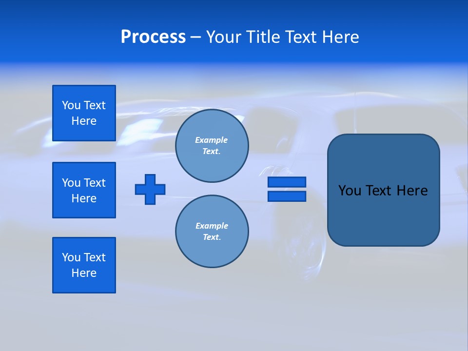 A Blue Car Driving Down A Street At Night PowerPoint Template