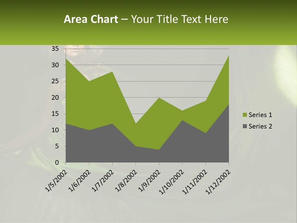 A Woman In A Green Dress Is Posing For A Picture PowerPoint Template