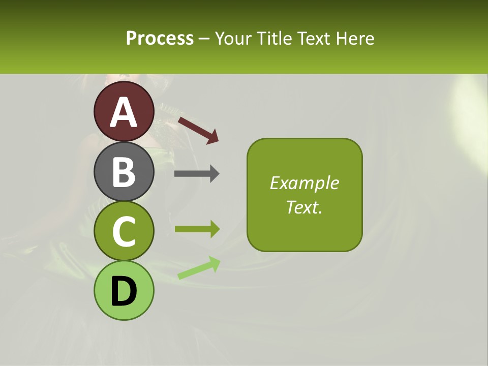 A Woman In A Green Dress Is Posing For A Picture PowerPoint Template