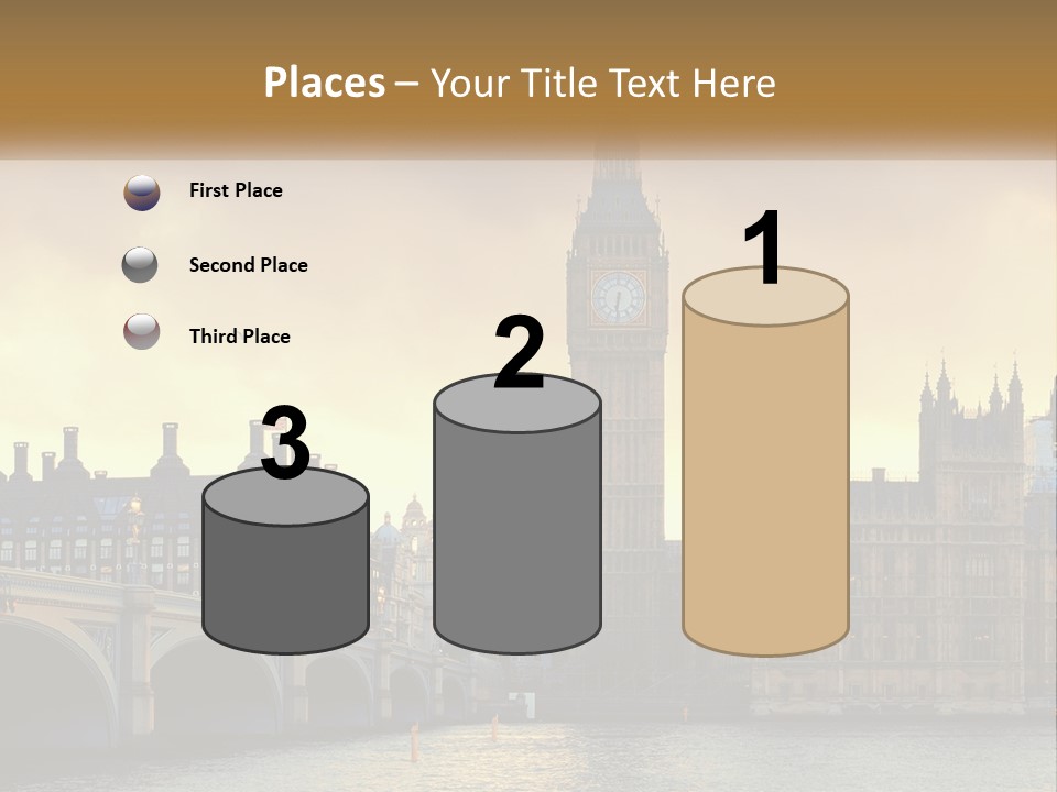 A Large Clock Tower Towering Over A City PowerPoint Template