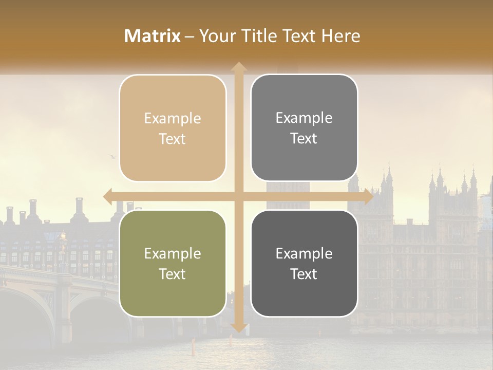 A Large Clock Tower Towering Over A City PowerPoint Template