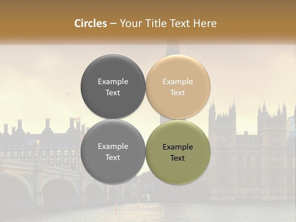 A Large Clock Tower Towering Over A City PowerPoint Template