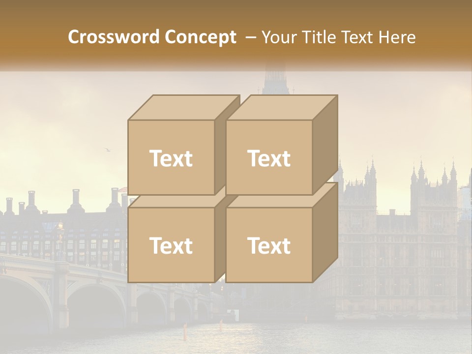 A Large Clock Tower Towering Over A City PowerPoint Template