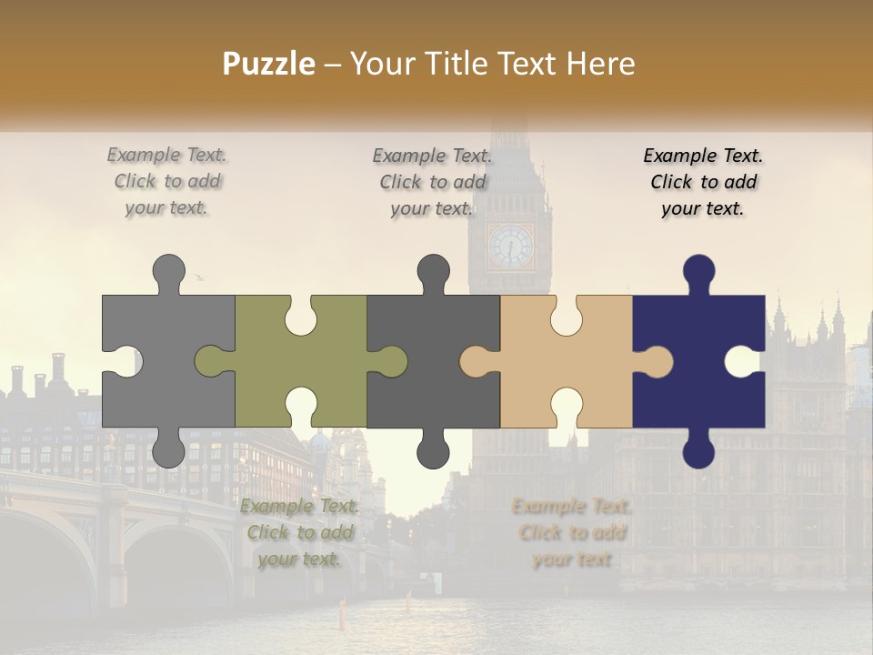 A Large Clock Tower Towering Over A City PowerPoint Template