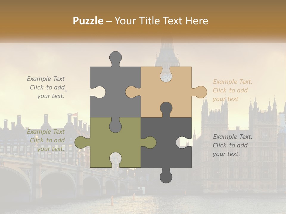 A Large Clock Tower Towering Over A City PowerPoint Template