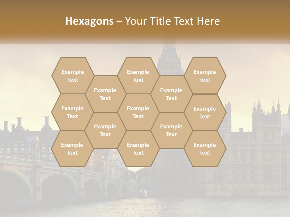 A Large Clock Tower Towering Over A City PowerPoint Template