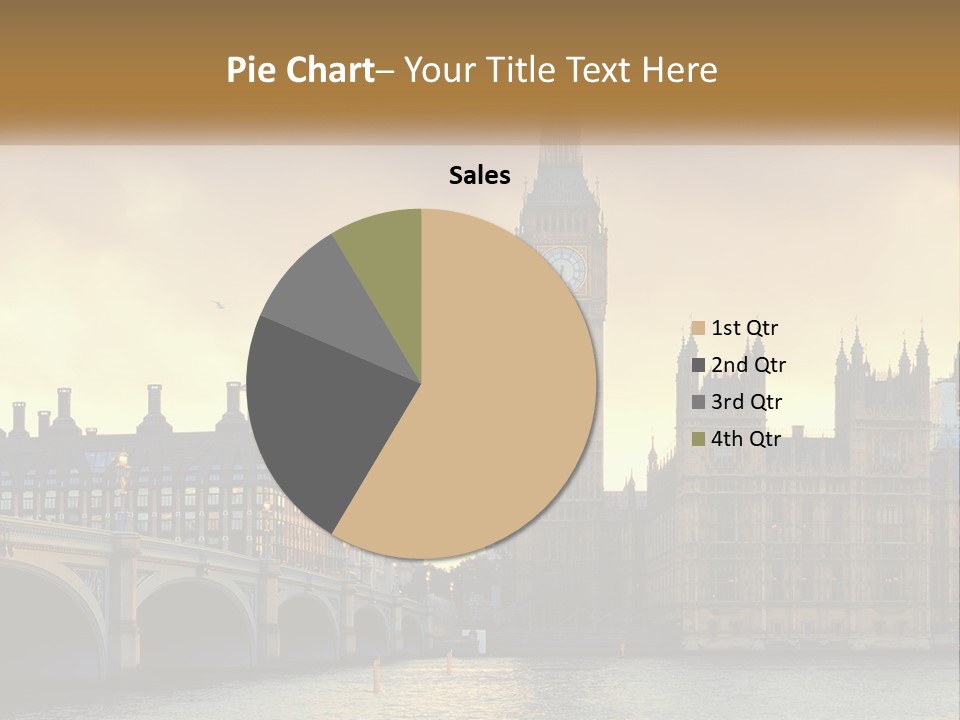A Large Clock Tower Towering Over A City PowerPoint Template