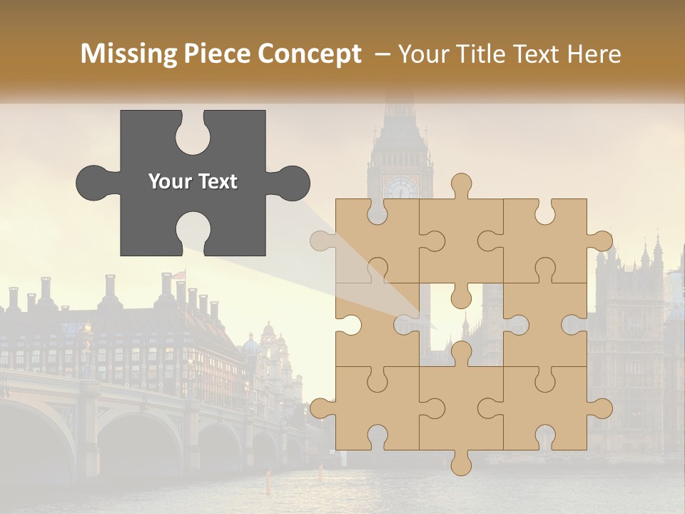 A Large Clock Tower Towering Over A City PowerPoint Template