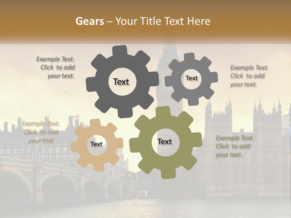 A Large Clock Tower Towering Over A City PowerPoint Template