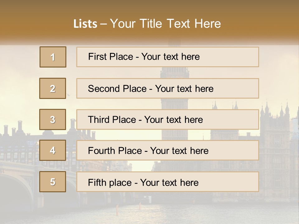 A Large Clock Tower Towering Over A City PowerPoint Template