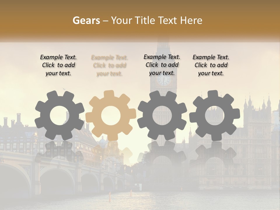 A Large Clock Tower Towering Over A City PowerPoint Template