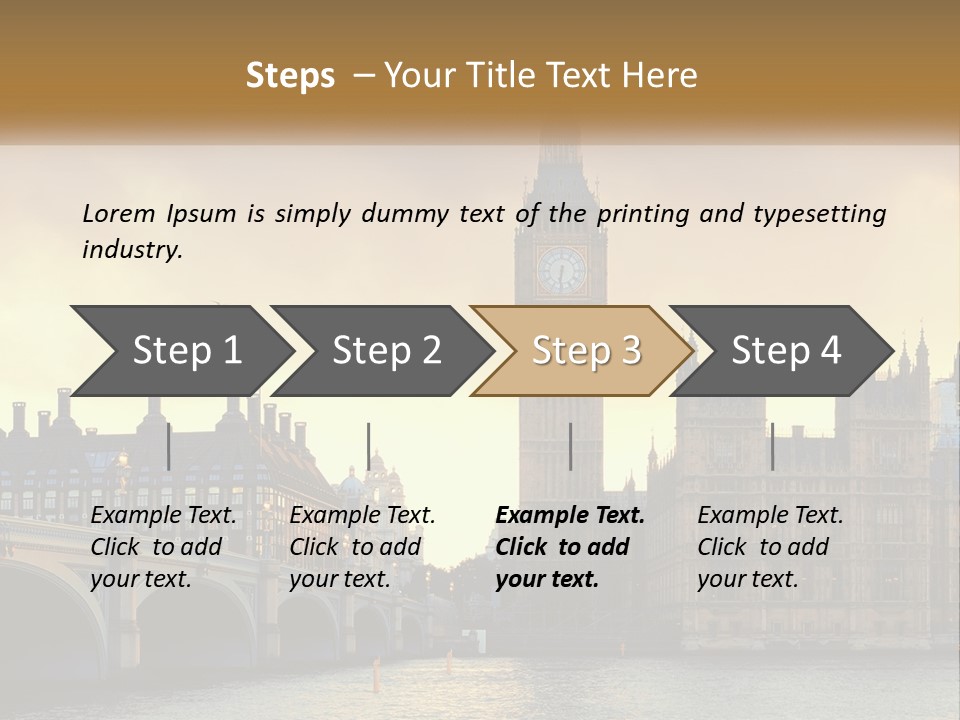 A Large Clock Tower Towering Over A City PowerPoint Template
