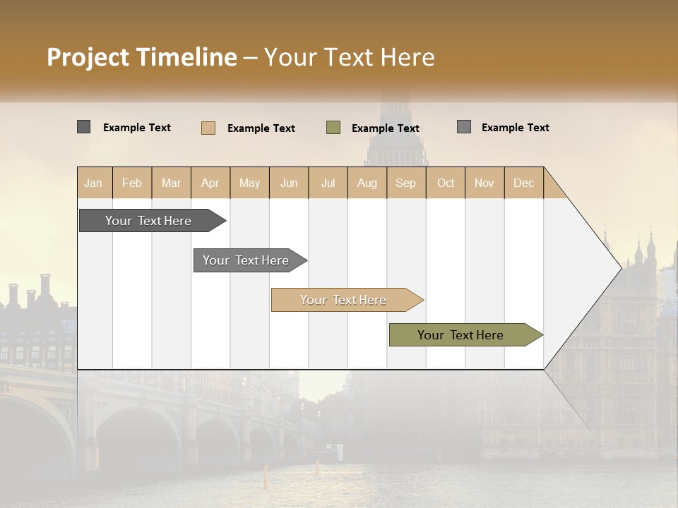 A Large Clock Tower Towering Over A City PowerPoint Template