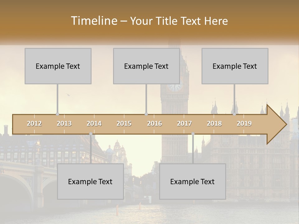 A Large Clock Tower Towering Over A City PowerPoint Template