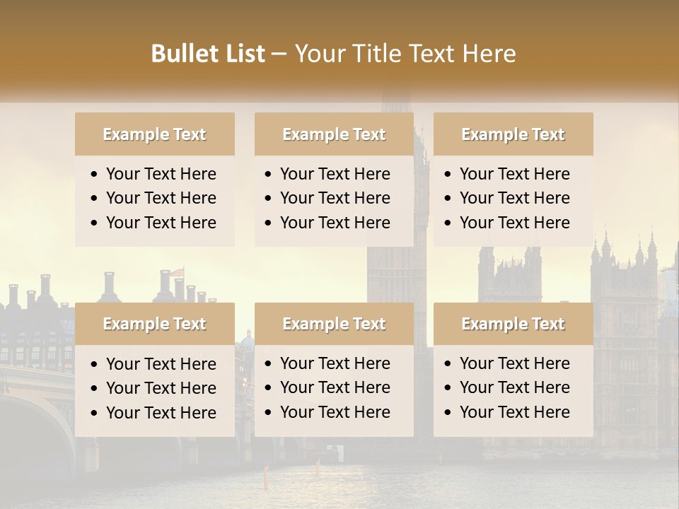 A Large Clock Tower Towering Over A City PowerPoint Template