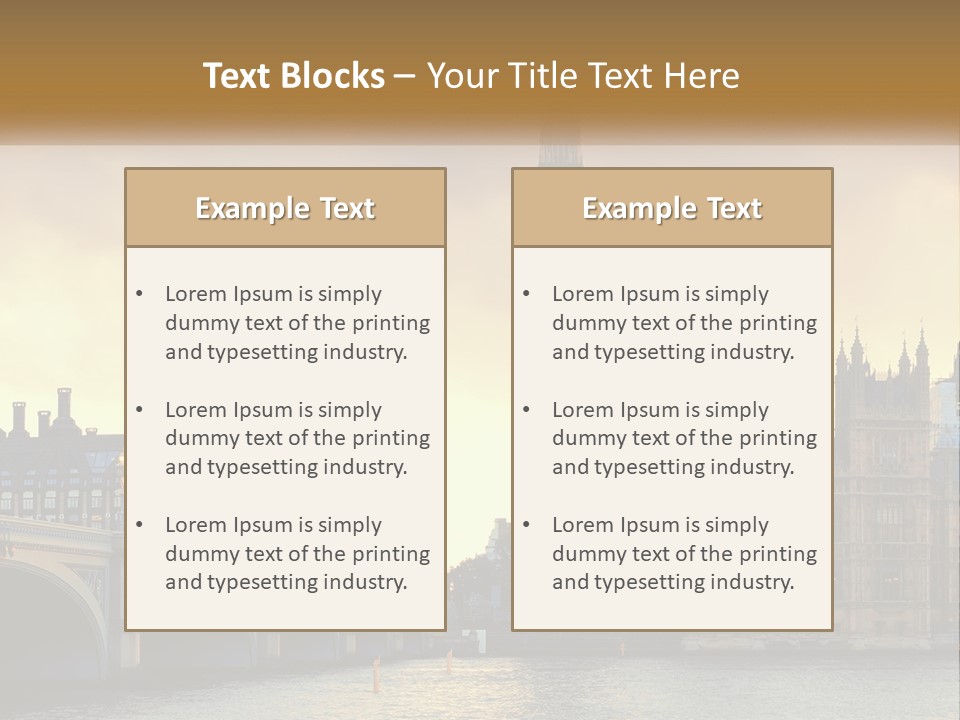 A Large Clock Tower Towering Over A City PowerPoint Template