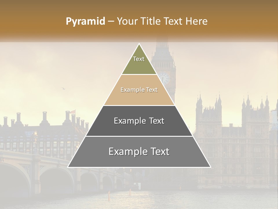 A Large Clock Tower Towering Over A City PowerPoint Template