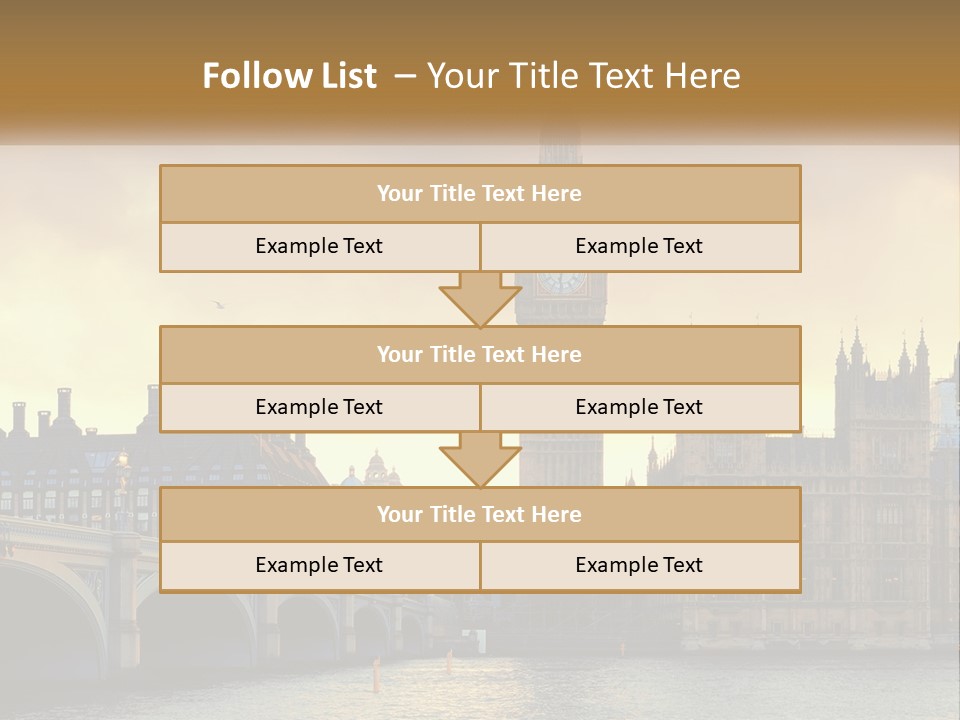 A Large Clock Tower Towering Over A City PowerPoint Template