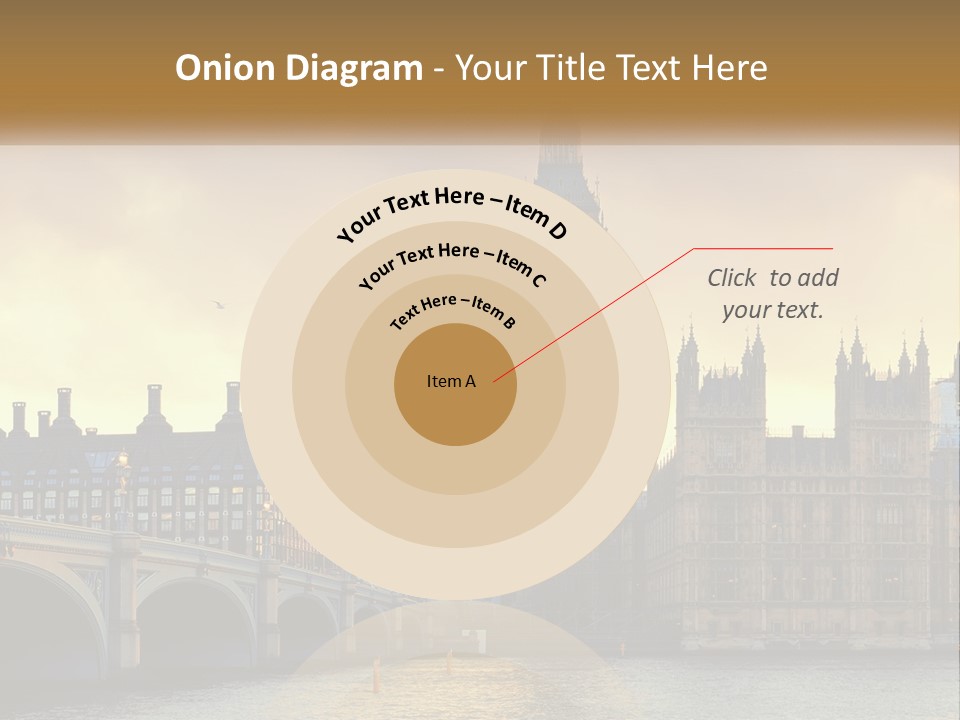 A Large Clock Tower Towering Over A City PowerPoint Template