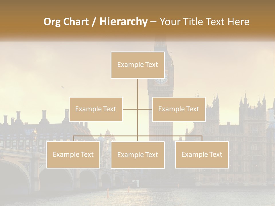 A Large Clock Tower Towering Over A City PowerPoint Template
