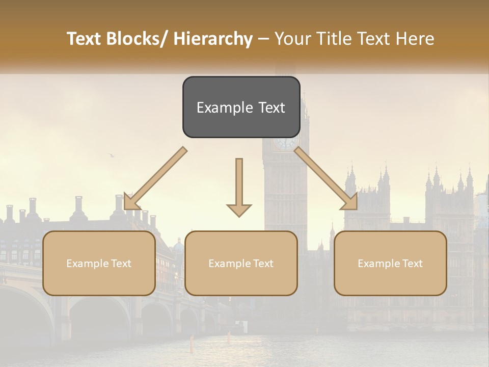 A Large Clock Tower Towering Over A City PowerPoint Template