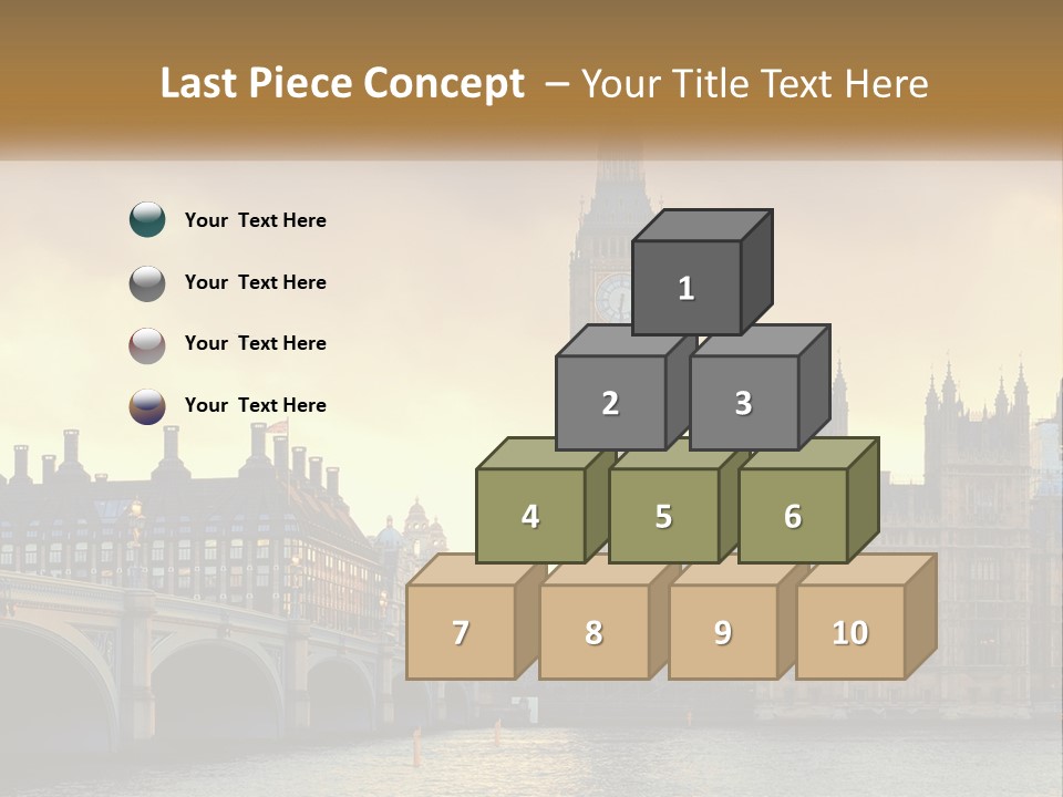 A Large Clock Tower Towering Over A City PowerPoint Template