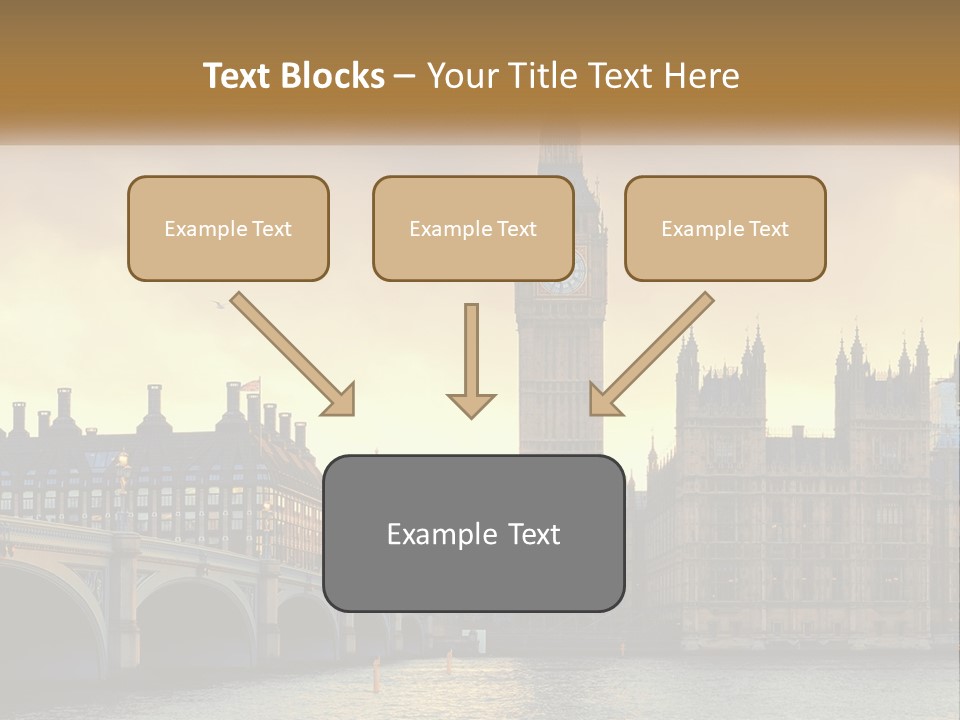 A Large Clock Tower Towering Over A City PowerPoint Template