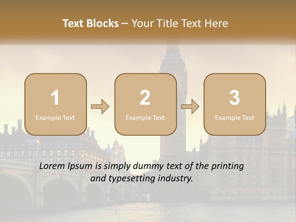 A Large Clock Tower Towering Over A City PowerPoint Template